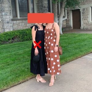 Rust Polka Dot Dress